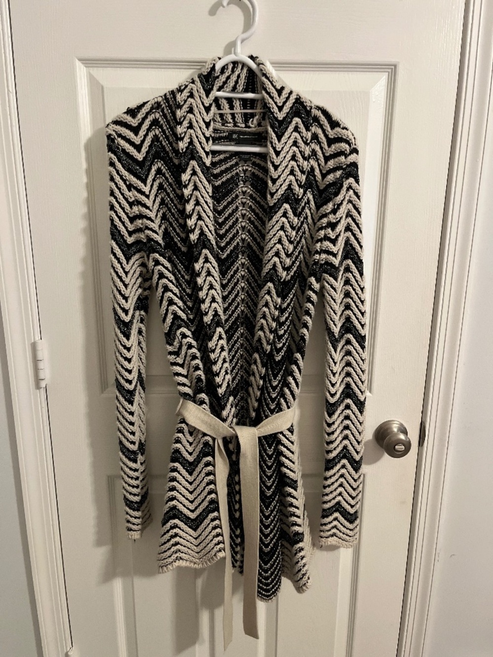 Long Sleeve Cardigan Knit Sweater with Tie Belt